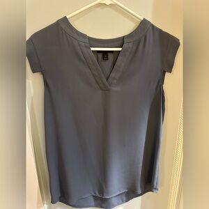 2 -J.Crew short sleeve v-neck silk popover